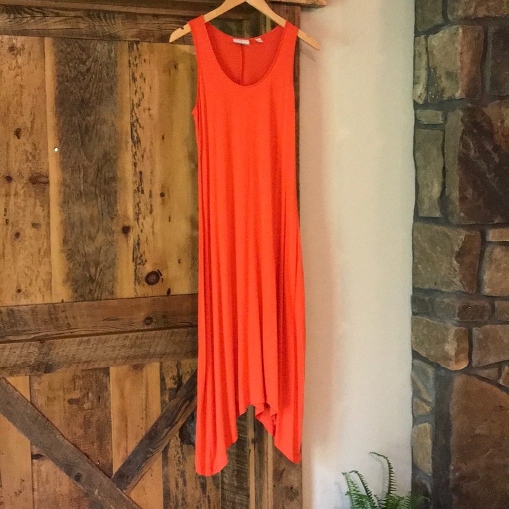 Orange 🍊 NY and Co. asymmetrical dress, size xs
